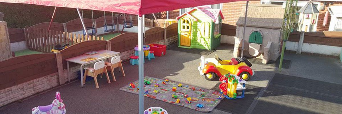 Caego Day Nursery outdoor play area