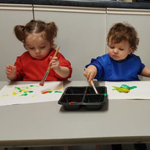 Nursery children painting