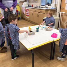 Nursery children drawing