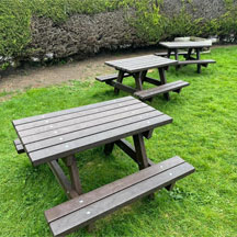 Outside benches at Caego Day Nursery